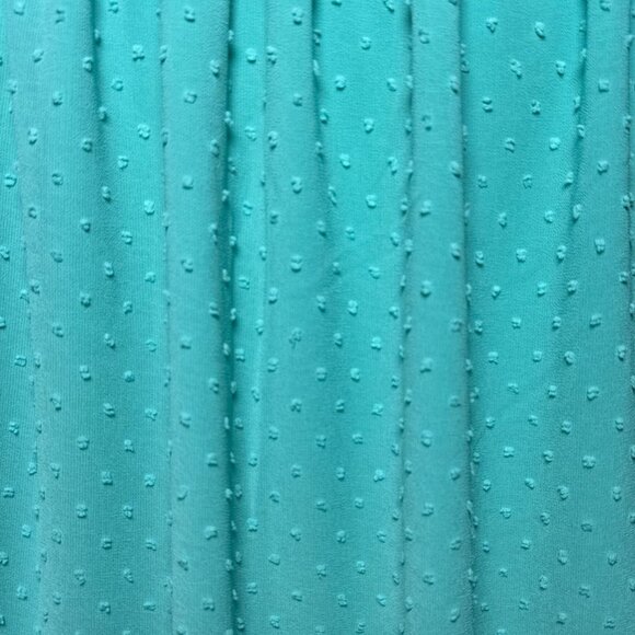 Anthropologie Daniel Rainn Top Shirt Womens 2XL Blue White Swiss Dot Sheer Tunic - Picture 2 of 7